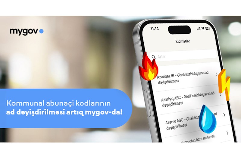 Kommunal abunəçi kodlarının ad dəyişdirilməsi tam rəqəmsallaşıb