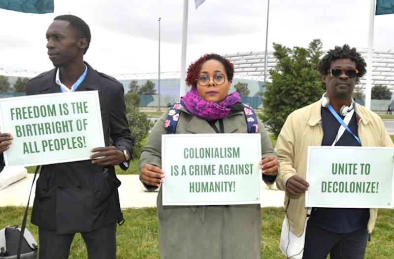 COP29: Fransanın müstəmləkə altında saxladığı ərazilərlə bağlı etiraz aksiyası keçirilib — FOTO