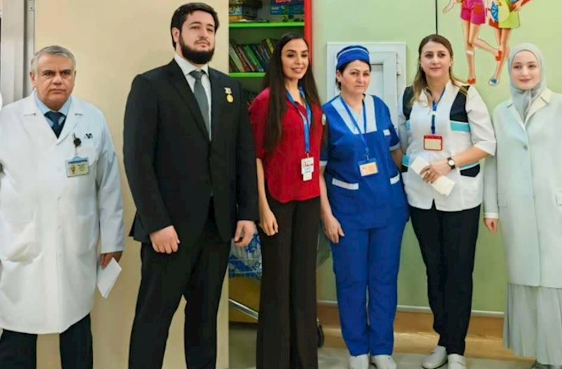 Leyla Əliyeva Milli Onkologiya Mərkəzinin nəzdindəki Uşaq Onkologiya Klinikasında olub — FOTO