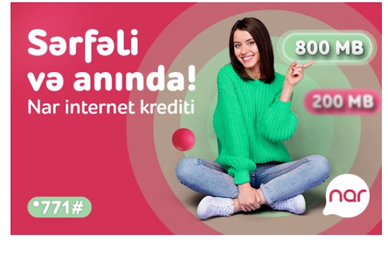 “Nar” abunəçiləri üçün “İnternet Kredit” xidmətini təqdim edir