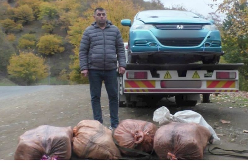 Narkotiki evakuatorla Bakıya gətirmək istəyən dəstə üzvləri yaxalandı — FOTO 