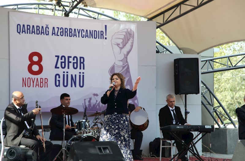 Hacıqabulda “8 Noyabr - Zəfər Günü” münasibətilə konsert proqramı keçirilib — FOTOLAR