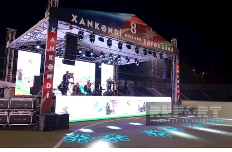 Zəfər Günü münasibətilə Xankəndidə bayram konserti və atəşfəşanlıq olub — FOTOLAR