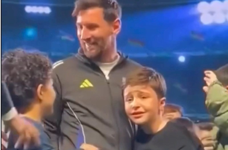 Messi ilə görüşən uşaqların sevinc göz yaşları — VİDEO 