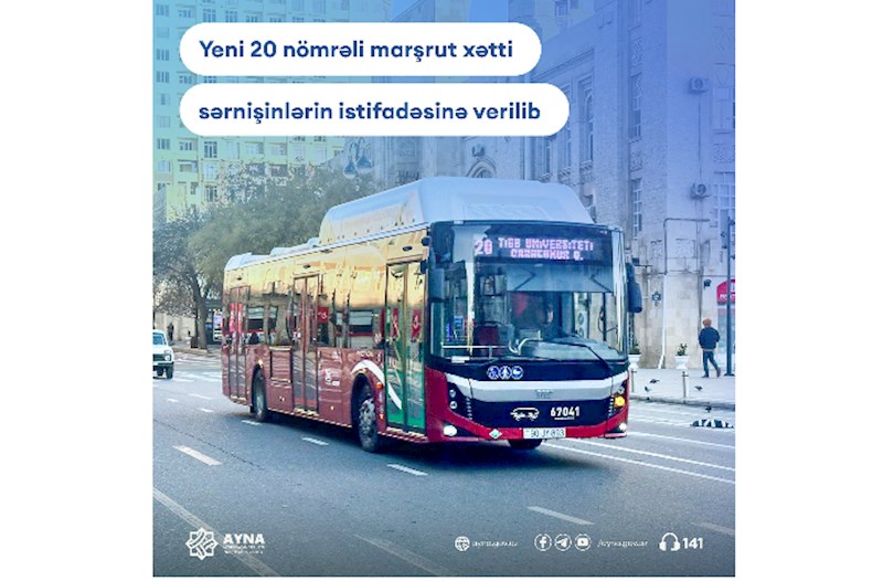 Bakıda yeni avtobus marşrutu istifadəyə verildi