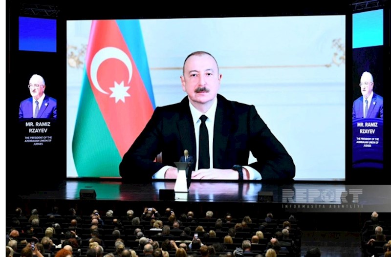 İlham Əliyev Beynəlxalq Hakimlər Assosiasiyasının 67-ci Baş Assambleyasının iştirakçılarına müraciət edib