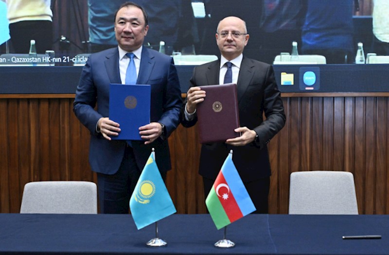 Azərbaycan və Qazaxıstan arasında ticarət-iqtisadi əməkdaşlığı üzrə Protokol imzalandı — FOTO