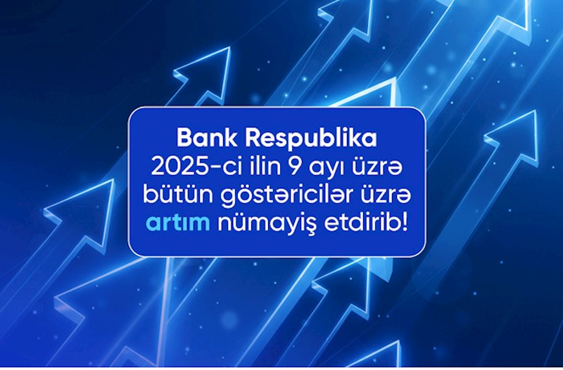 “Bank Respublika” bu ilin 9 ayı üzrə inamlı artım nümayiş etdirib