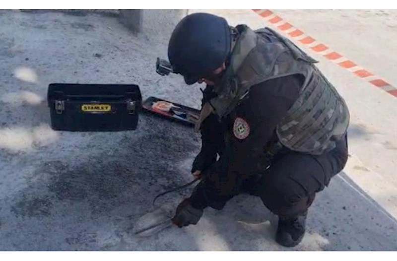 Balaxanı qəsəbəsində top mərmisi tapılıb — FOTOLAR