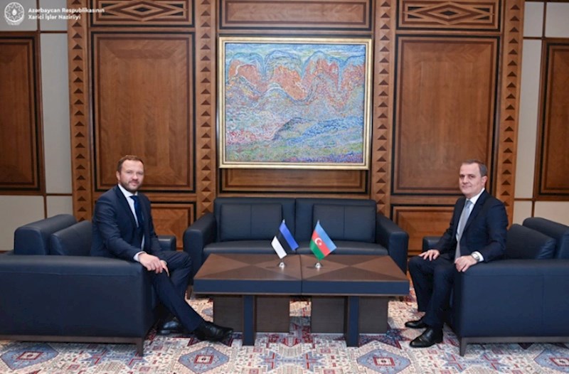 Ceyhun Bayramov estoniyalı həmkarı ilə görüşüb — FOTO