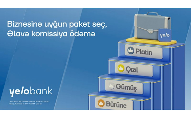Yelo Bank bizneslərin ehtiyacına uyğun tarif paketləri təqdim edir 