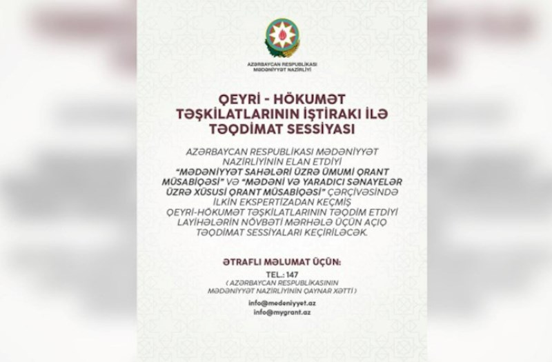 Bu layihə təkliflərinin ilkin seçimi və qiymətləndirilməsi başa çatdı 
