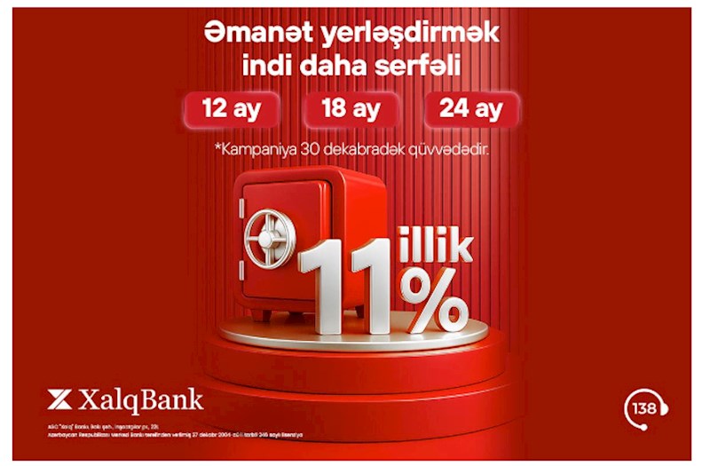 Xalq Bank əmanət məhsulları üzrə sərfəli kampaniya təqdim edir