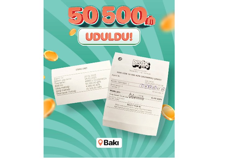 Bakı sakini Beşdə 5 lotereyasından 50 500 manat qazandı — FOTO