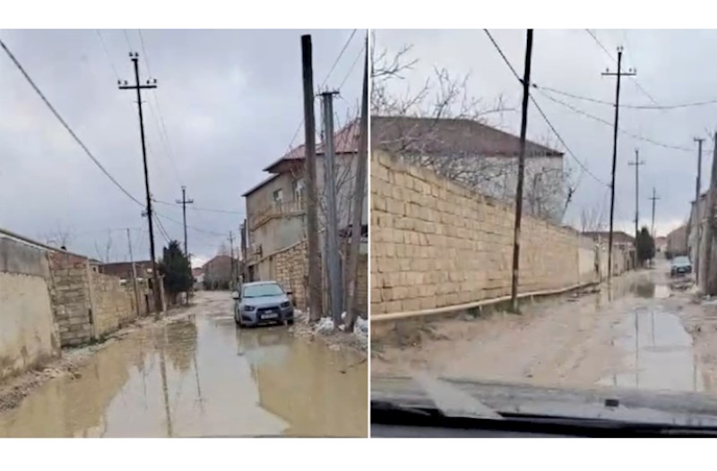 Bakıda bu cür yollar da var — Nə maşınlar keçə bilir, nə də piyadalar  (VİDEO)