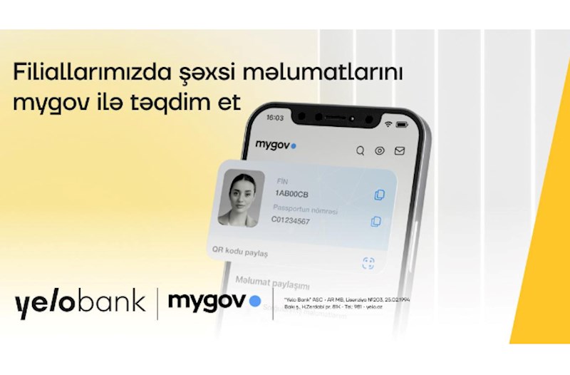 Yelo Bank filiallarında rəqəmsal şəxsiyyət vəsiqəsi ilə xidmətlərdən faydalanın