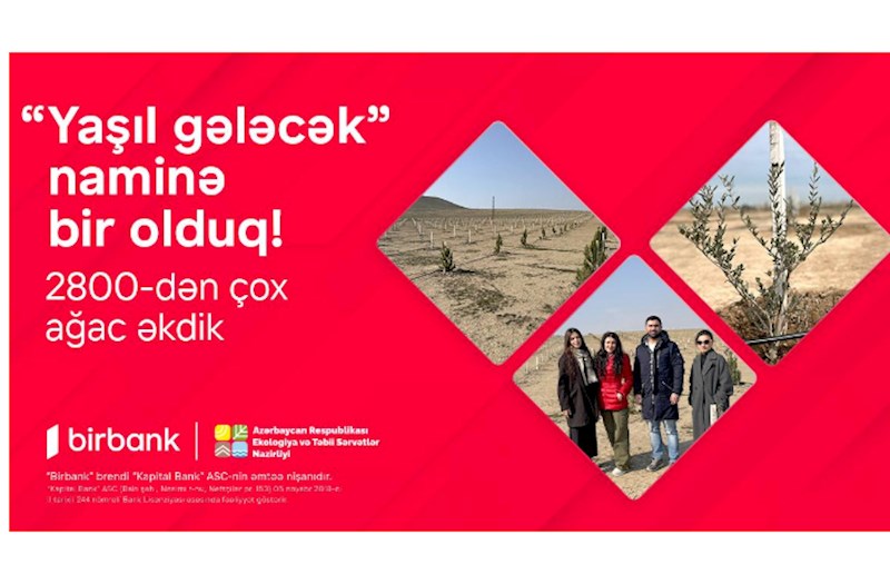 Birbank-lılar “Yaşıl gələcək” naminə 2800-dən çox ağac əkdilər