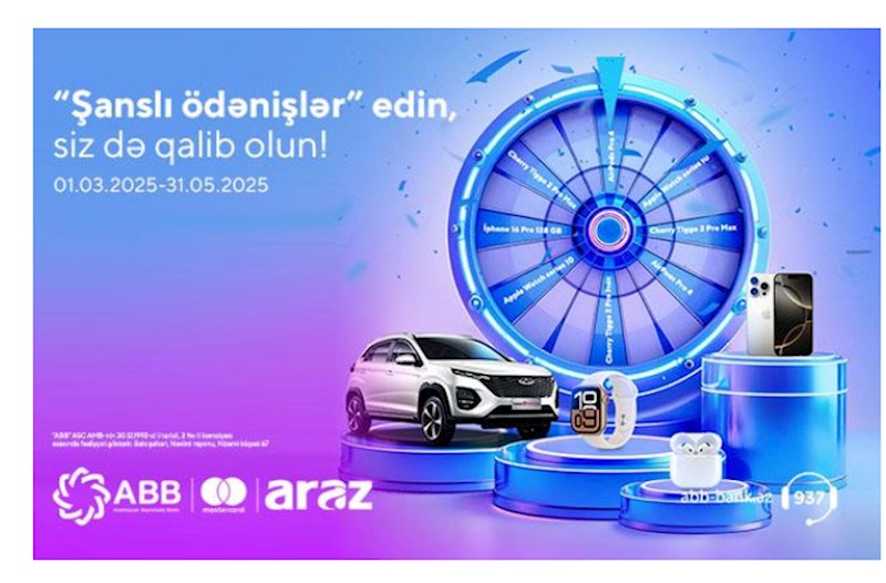 Alış-verişlərini ABB-nin kartları ilə “ARAZ”  Supermarketlərdə et, avtomobil qazan! 