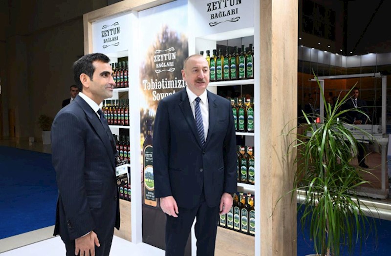 Prezident “Azərsun Holdinq” stendini ziyarət edib — FOTOLAR 
