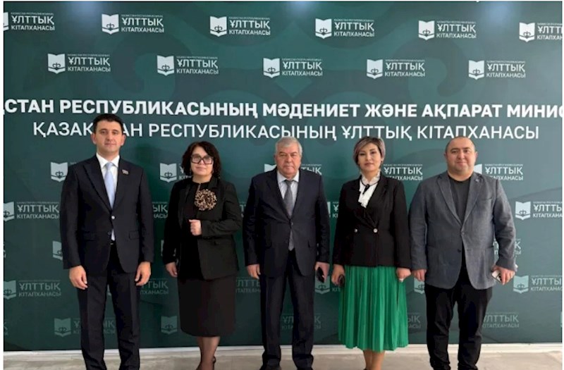 Azərbaycan nümayəndə heyəti Qazaxıstan Milli Kitabxanasında oldu — FOTOLAR