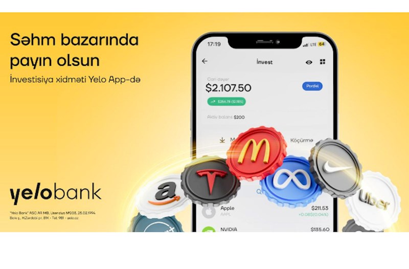 İnvestisiya imkanı artıq Yelo App-də! 