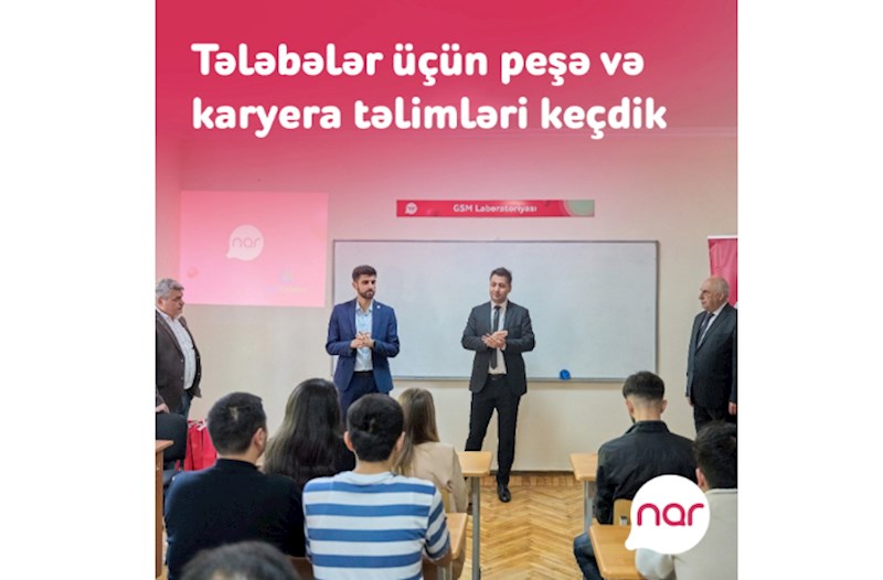 “Nar”ın dəstəyi ilə tələbələr üçün təlimlər keçirilib — FOTOLAR