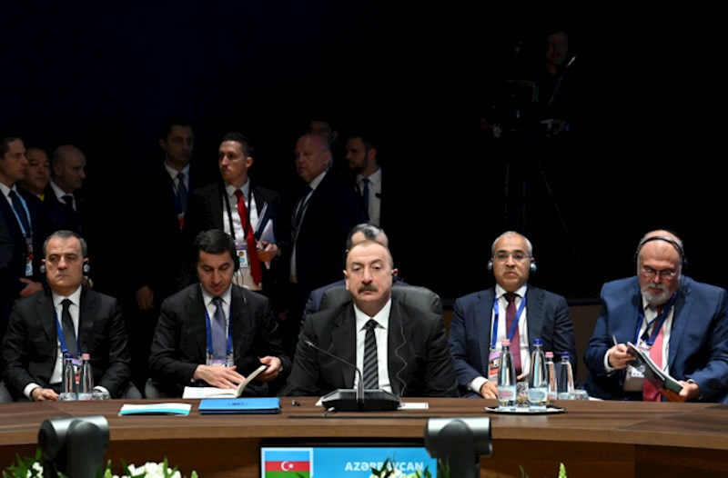 İlham Əliyev liderlərin iclasında çıxış etdi — TAM MƏTN