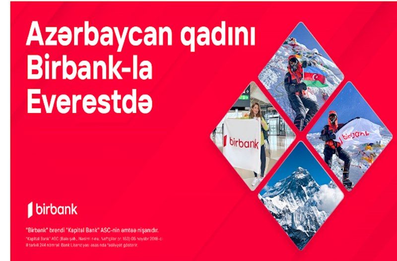 Birbank-ın dəstəyi ilə Vəfa Musayevə bayrağımızı Everest zirvəsinə sancdı 