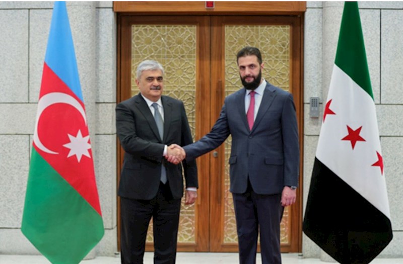 Samir Şərifov Suriyanın keçid dövrü Prezidenti ilə görüşüb — FOTO