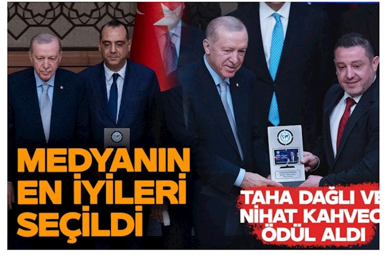 Ərdoğan "Haber Global"a 2 mükafat təqdim etdi — VİDEO