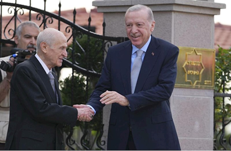 Ərdoğan Bahçelini evində ziyarət etdi — FOTOLAR 