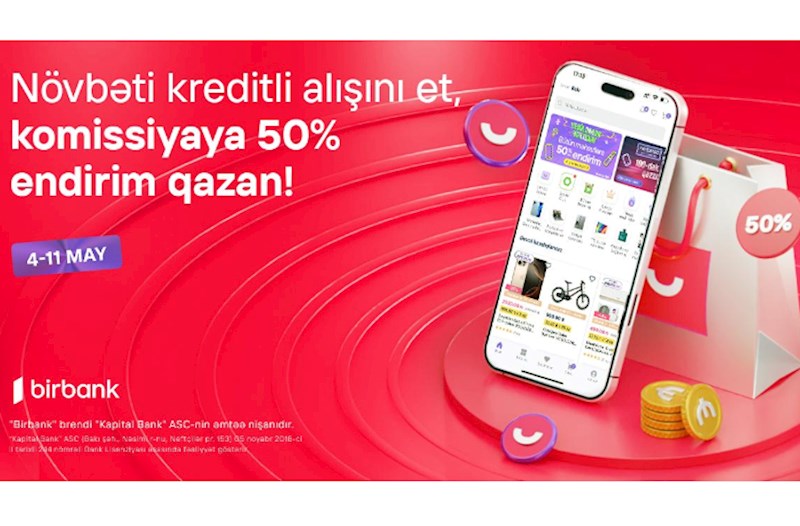 Umico kredit xətti ilə alış-verişə 50% komissiya endirimi 