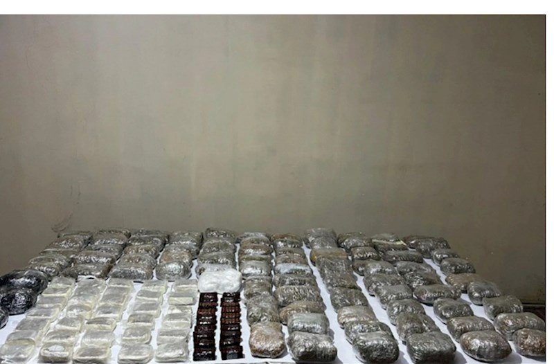 İrandan Azərbaycana 75 kiloqram narkotik keçirilməsinin qarşısı alınıb 