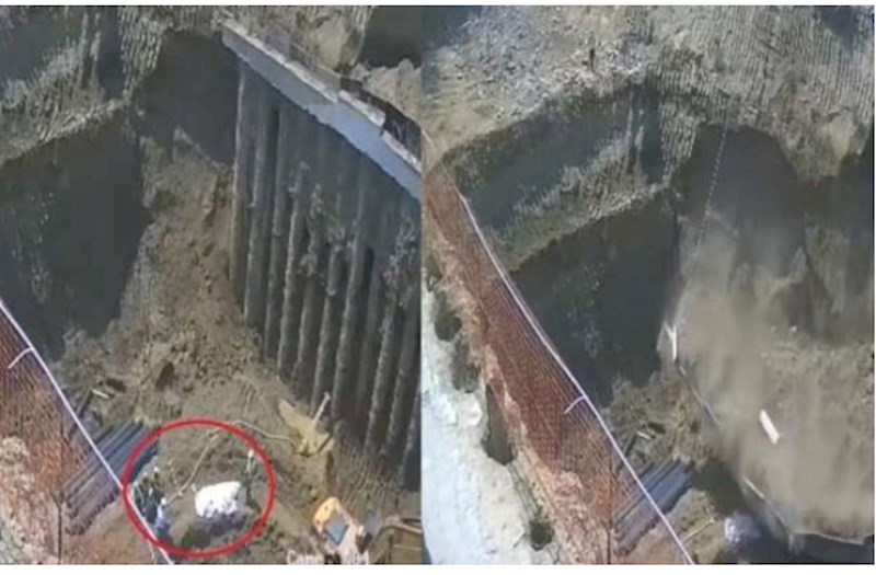"RR Constructions"ın tikintisi zamanı divar aşdı — ANBAAN VİDEO