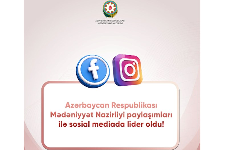 Mədəniyyət Nazirliyi ötən ay sosial şəbəkələrdə  ən çox paylaşım edən qurum olub 