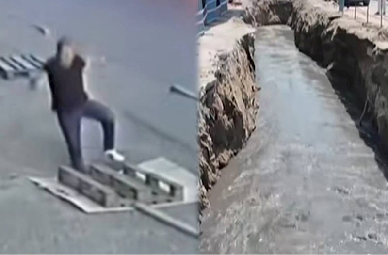 6 ay əvvəl orada yol çökübmüş — Cümşüd “lyuk”a düşməyib (VİDEO)