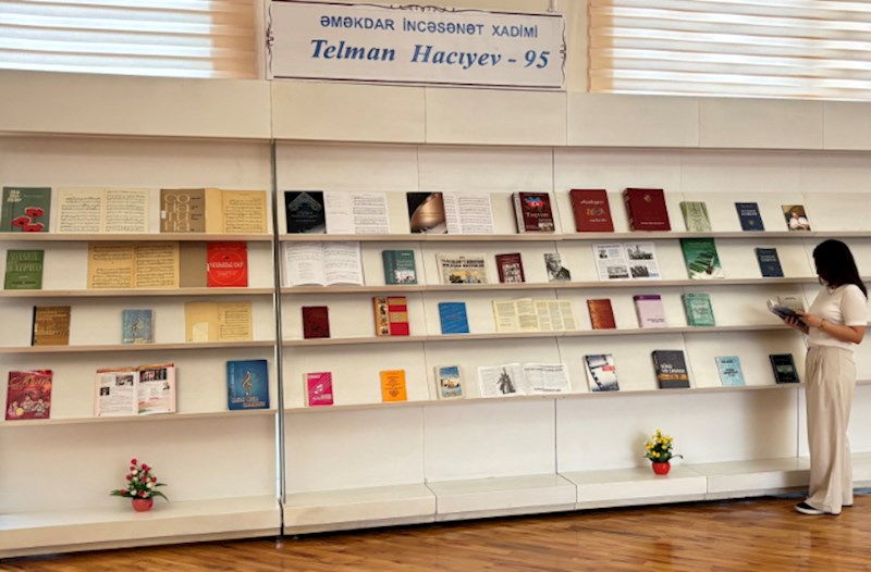 Milli Kitabxanada görkəmli bəstəkara həsr edilən kitab sərgisi açılıb