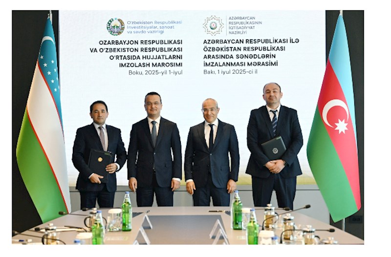 Azərbaycanla Özbəkistan arasında bir sıra sənədlər imzalanıb — FOTOLAR 