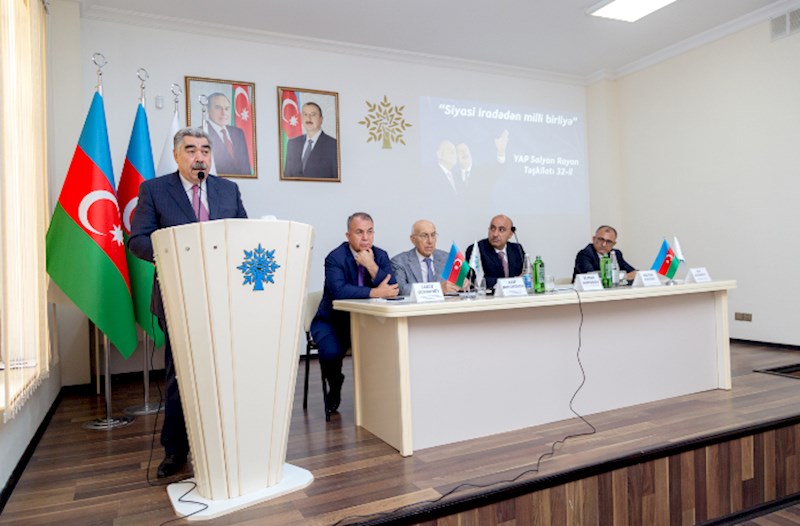 Salyan rayon təşkilatının yaradılmasının 32 illiyinə həsr edilmiş konfrans keçirildi — FOTOLAR