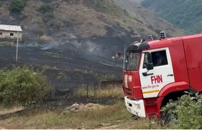 Şuşanın Böyük Qaladərəsi kəndində yanğın qısaqapanmadan yaranıb