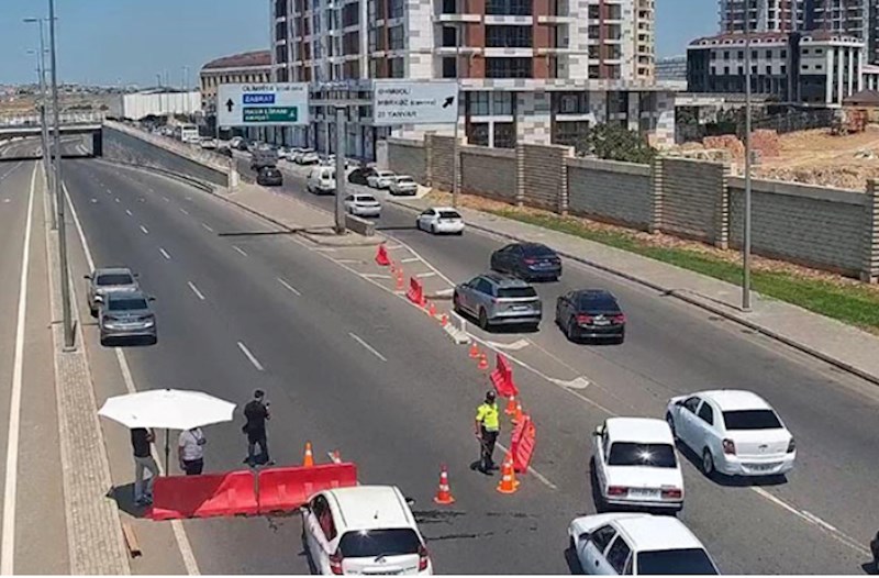 Axşamkı konsertə görə bu yol BAĞLANDI