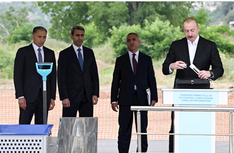 Xankəndi Dəmir Yolu və Avtovağzal Kompleksinin təməli qoyuldu — FOTOLAR 