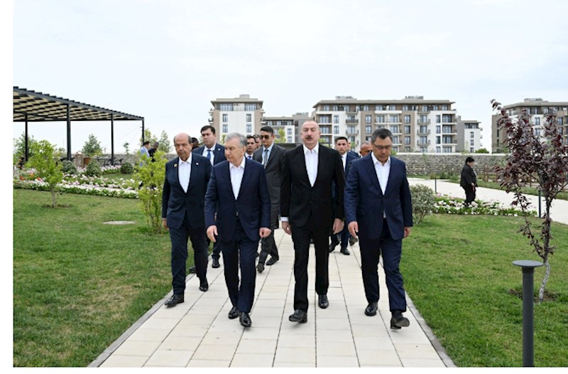 İlham Əliyev ECO-nun zirvə görüşünün iştirakçılarının Ağdama səfərindən paylaşım edib — VİDEO 