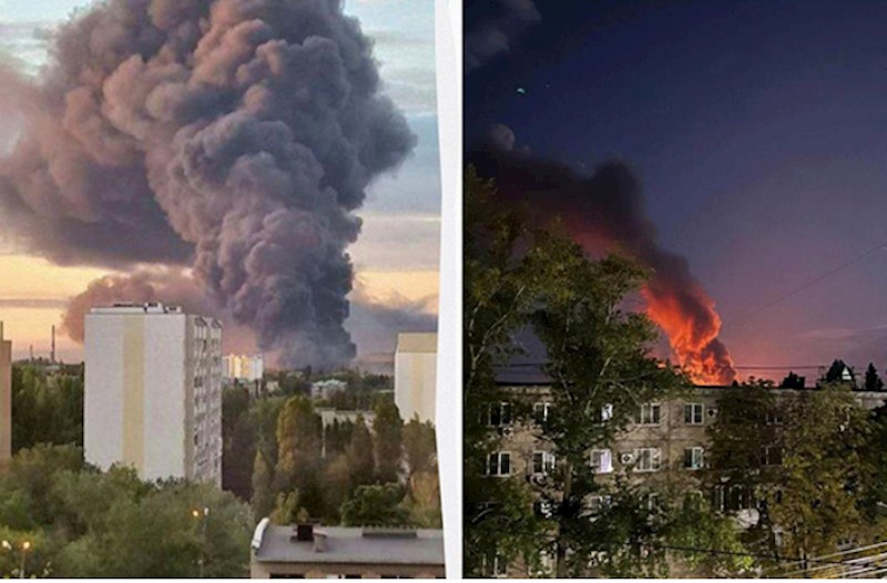 Ukrayna Rusiyanın neft zavodunu vurdu