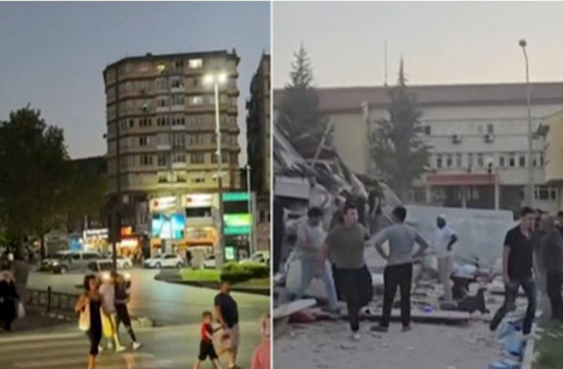 Güclü zəlzələdən görüntülər — Dağıntılar var (VİDEO)