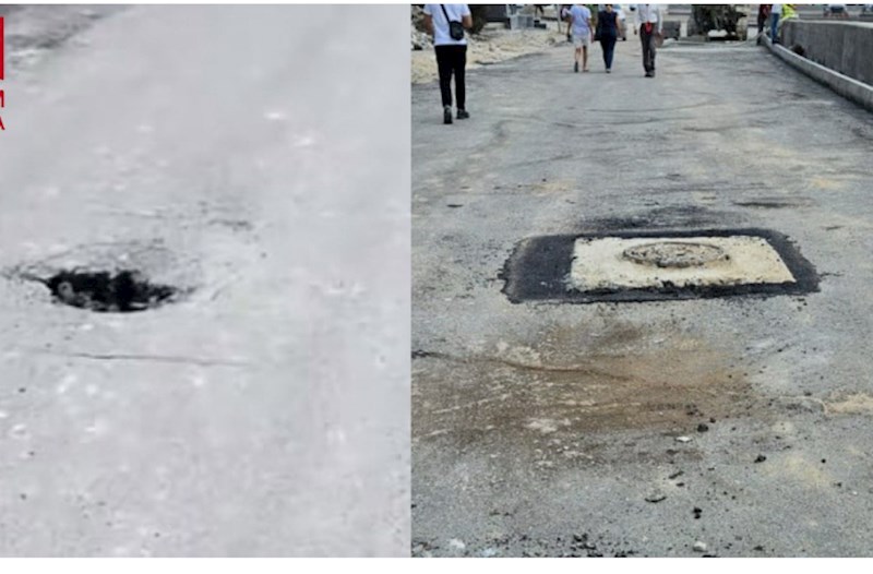 Əhməd Rəcəblidə yeni salınan yol ÇÖKMƏYİB — “Həmin boşluq lyuk üçün ayrılmış yerdir” (FOTO) 