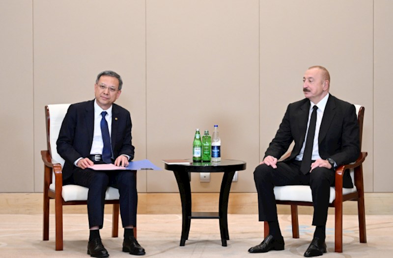 İlham Əliyev Ni Cen ilə görüşüb — FOTOLAR