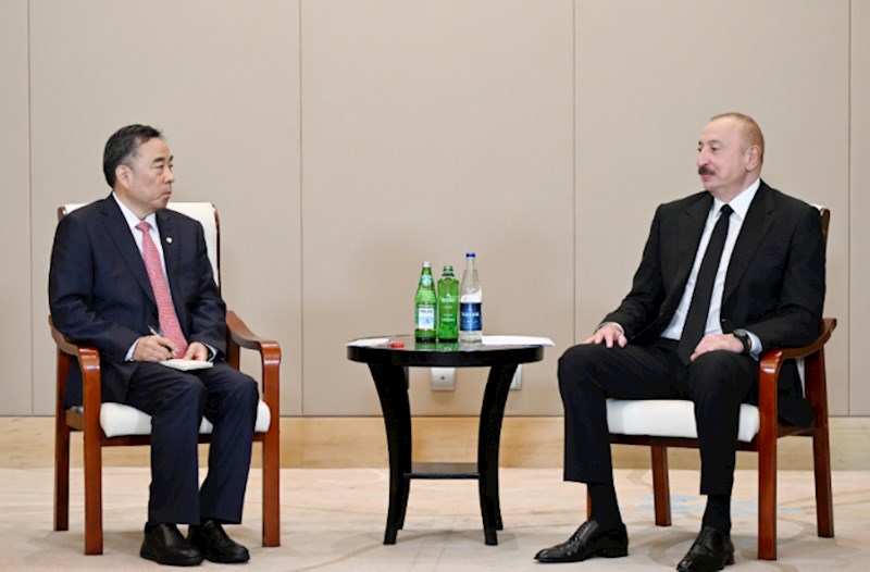 İlham Əliyev “CCCC” şirkətinin sədri ilə görüşüb — FOTOLAR