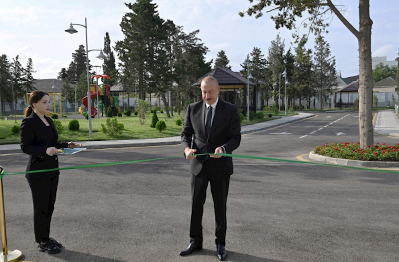 İlham Əliyev Yazıçılar Birliyinin Yaradıcılıq Evinin açılışında — FOTOLAR