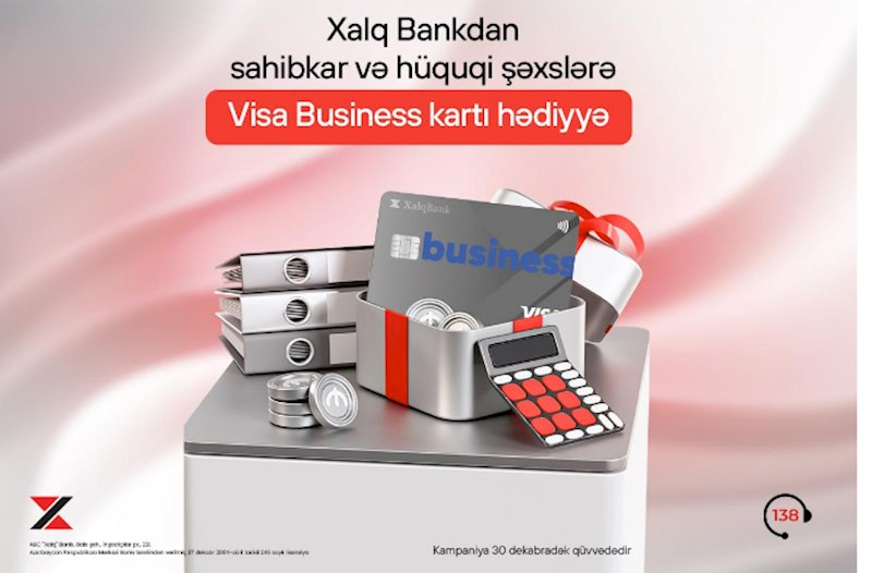 Sahibkar və hüquqi şəxslər üçün Visa Business kartı